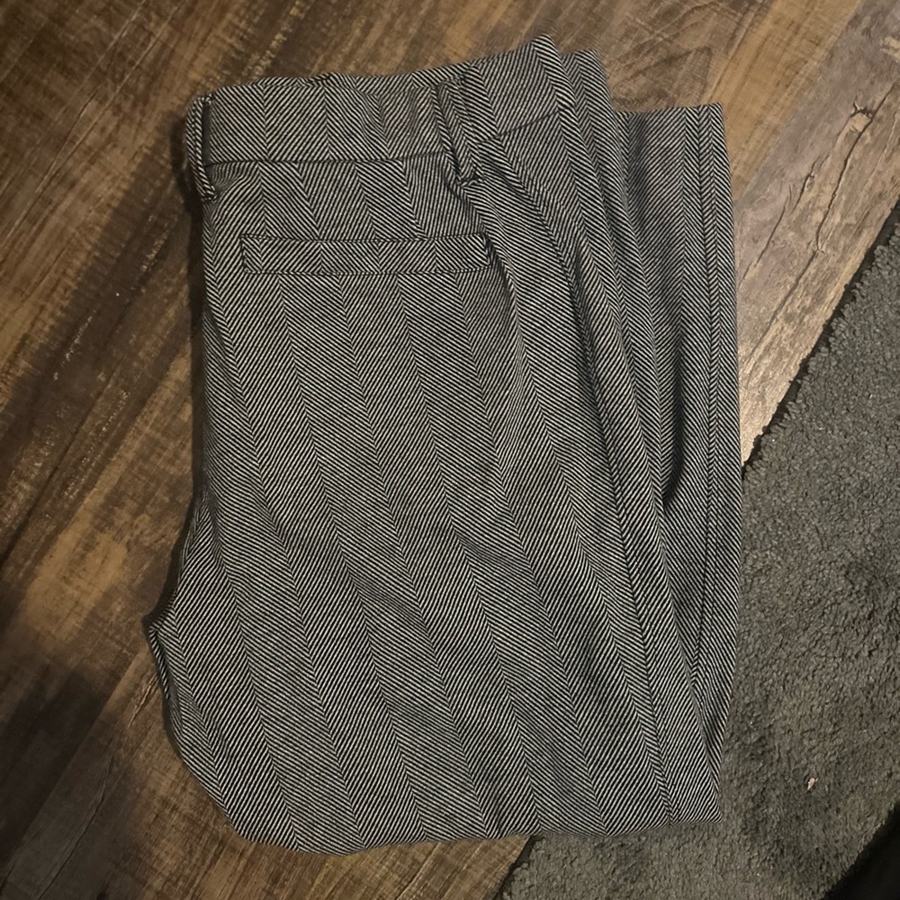 NWT: Wit & Wisdom Black and White Herringbone Wide-Leg Pants - Picture 2 of 3